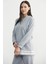 Tam Fermuarlı Tunik Eşofman Takım - Gri 4