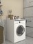 Doliva Çamaşır Makinesi Dolabı Çok Amaçlı Dolap Banyo Dolabı Beyaz 4