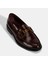 Kadın Bordo Metal Toka Aksesuarlı Rugan Loafer 5