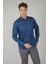 Uzun Kollu Lacivert Denim Desenli Erkek Gömlek GMJEAN252170_D39 1