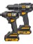 DX12K 18VOLT/2.0AH Li-Ion Çift Akülü Kömürsüz Profesyonel Şarjlı Darbeli Matkap + DX71 Kömürsüz Darbeli Tornavida Kombo Set 2