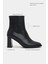 Chester Siyah Mat Fermuarlı Kalın Topuklu Kadın Bot 2