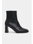 Chester Siyah Mat Fermuarlı Kalın Topuklu Kadın Bot 4