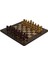 Gifthome Metal Satranç Takımı/Seti; Küçük, Klasik, Şimşir Taş ve Ceviz Düz Masif Satranç Tahtası 5