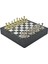 Gifthome Büyük Boy Metal Klasik Satranç Tk. Parlak ve Mermer Desenli Sandıklı Mdf TAHTASI(36X36X6 Cm.) 2