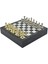 Gifthome Büyük Boy Metal Klasik Satranç Tk. Parlak ve Mermer Desenli Sandıklı Mdf TAHTASI(36X36X6 Cm.) 9