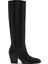 Kadın Siyah Kalın Topuklu Deri Çizme 25WFD141418 1