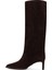 Kadın Kahverengi Ince Topuklu Süet Deri Çizme 25WFD491710 4