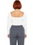 Kadın Moda Şık Büyük Beden Crop Kare Yaka Fitted Kalıp Örme Fittilli Biye Detaylı Bluz 3