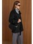 Apolet Detaylı Oversize Kısa Kaban SİYAH 3149 14