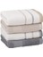 Harmony 4'lü El / Yüz Havlu Seti - Gri / Bej 4