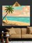 Palmiye Ağacı Plaj Manzarası Dekoratif Kanvas - Mdf Ahşap Tablo 2