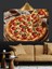 Bütün Peynirli Büyük Pizza Dilimleri Dekoratif Kanvas - Mdf Ahşap Tablo 5