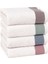Kayla 4'lü El / Yüz Havlu Seti - Ekru / Renkli 4