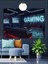 Neon Işıklı Oyun Odası Gaming Dekoratif Kanvas - Mdf Ahşap Tablo 5