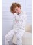 105 Erkek Çocuk Uzun Kollu Bisiklet Yaka Pijama Takım-Beyaz 1