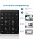 Kablosuz Bluetooth Numaralı Tuş Takımı, 27 Tuşlu, Dizüstü Bilgisayar Masaüstü Dijital Tuş Takımı, Fonksiyon Tuşlu Evrensel Klavye, Windows, Mac, Ios, Android ile Uyumlu Mini Numpad 2