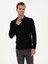 Erkek Siyah Slim Fit Yün Karışımlı Polo Yaka Basic Triko Kazak 50315267-VR046 1