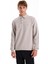 Polo Yaka Düz Koyu Bej Erkek Sweatshırt J5WM-SWT7223 3