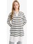 Regular Fit Polo Yaka Çizgili Uzun Kollu Tunik 4
