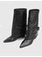Izerba Hakiki Deri Siyah Kadın Topuklu Çizme 1