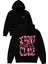 I Dont Get Close Tasarım Baskılı Oversize Siyah Kapüşonlu Sweatshirt 1