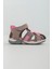 Unisex Çocuk Gri-Pembe Deri Ortopedik Outdoor Çocuk Sandalet 18