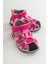 Unisex Çocuk Fuşya Deri Ortopedik Outdoor Çocuk Sandalet 13