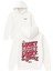 Lucky Lucky Tasarım Baskılı Oversize Beyaz Kapüşonlu Sweatshirt 1