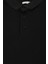 Siyah Slim Fit Düğmeli Polo Yaka T-Shirt 5