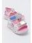 Kız Çocuk Beyaz-Pembe Işıklı Anatomik Hafif Günlük Sandalet 13