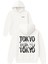 Tokyo Tokyo Tokyo Tasarım Baskılı Oversize Beyaz Kapüşonlu Sweatshirt 1