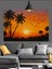 Gün Batımı Palmiye Ağaçları Dekoratif Kanvas - Mdf Ahşap Tablo 4