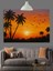 Gün Batımı Palmiye Ağaçları Dekoratif Kanvas - Mdf Ahşap Tablo 5