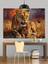 Güçlü Aslanın Derin Bakışı Dekoratif Kanvas - Mdf Ahşap Tablo 2