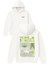New World Tasarım Baskılı Oversize Beyaz Kapüşonlu Sweatshirt 1