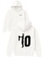 Messi On Tasarım Baskılı Oversize Beyaz Kapüşonlu Sweatshirt 1