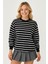 Çizgili Siyah Sweatshirt 2
