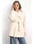 Apolet Detaylı Oversize Kısa Kaban EKRU 3149 10