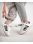 Unisex Klasik Bağcıklı Ortopedik Spor Sneaker Ayakkabı-Beyaz-Siyah 5