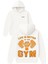 Lıfe Is Better At The Gym Tasarım Baskılı Oversize Beyaz Kapüşonlu Sweatshirt 1