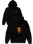 Sessiz Ol Adam Tasarım Baskılı Oversize Siyah Kapüşonlu Sweatshirt 1