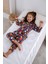 Önden Düğmeli Çocuk Pijama Takımı Uzay Desenli 2-6 Yaş 2
