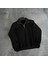 Erkek Yarım Fermuarlı Üç Iplik Sweatshirt - Siyah 2
