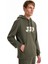 Kapüşon Yaka Baskılı Haki Erkek Sweatshırt J5WM-SWT7294 1