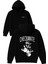 Checkmate Satanç Tasarım Baskılı Oversize Siyah Kapüşonlu Sweatshirt 1