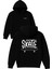 Skate Nice Tasarım Baskılı Oversize Siyah Kapüşonlu Sweatshirt 1