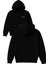 Tasarım Baskılı Oversize Siyah Kapüşonlu Sweatshirt 1