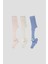 3 Adet Kurdele Aksesuarlı Pamuklu Kız Çocuk ve Bebek Külotlu Çorap 2