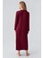 Uzun Kollu Düğmeli Esnek Viskoz Gecelik 18104 3